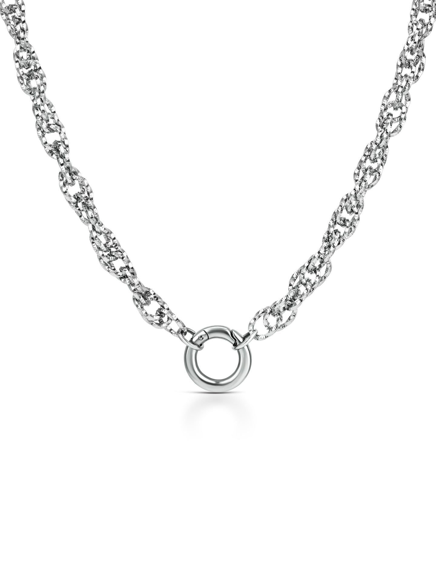 One Master Union Double Silver Necklace