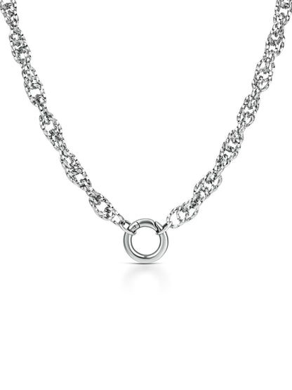 One Master Union Double Silver Necklace
