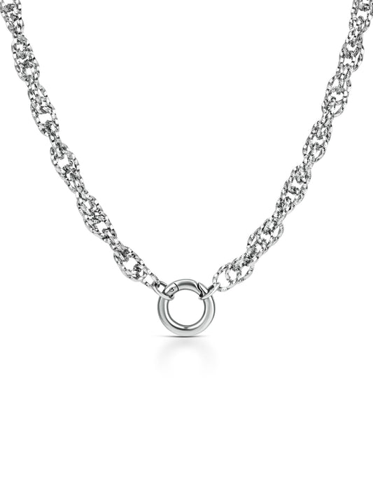 One Master Union Double Silver Necklace
