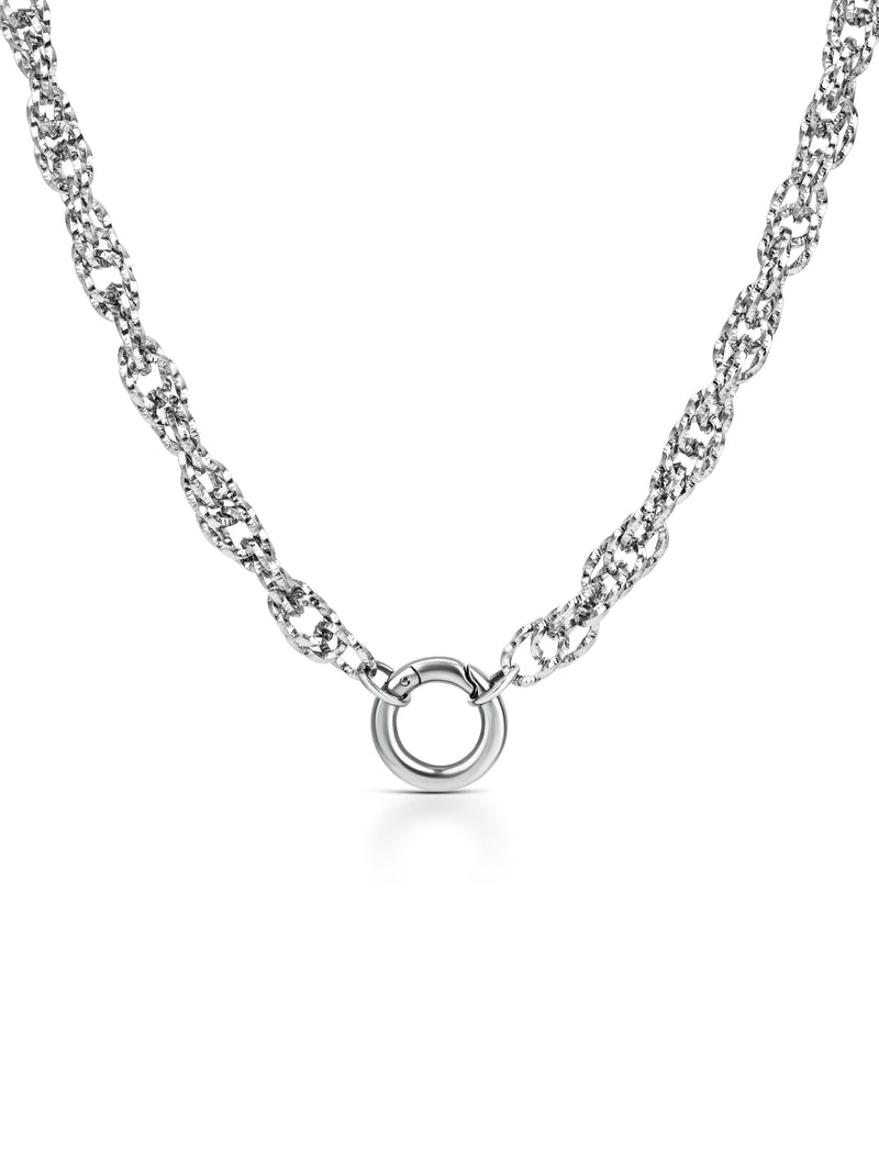 One Master Union Double Silver Necklace