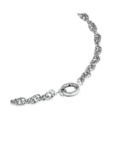 One Master Union Double Silver Necklace