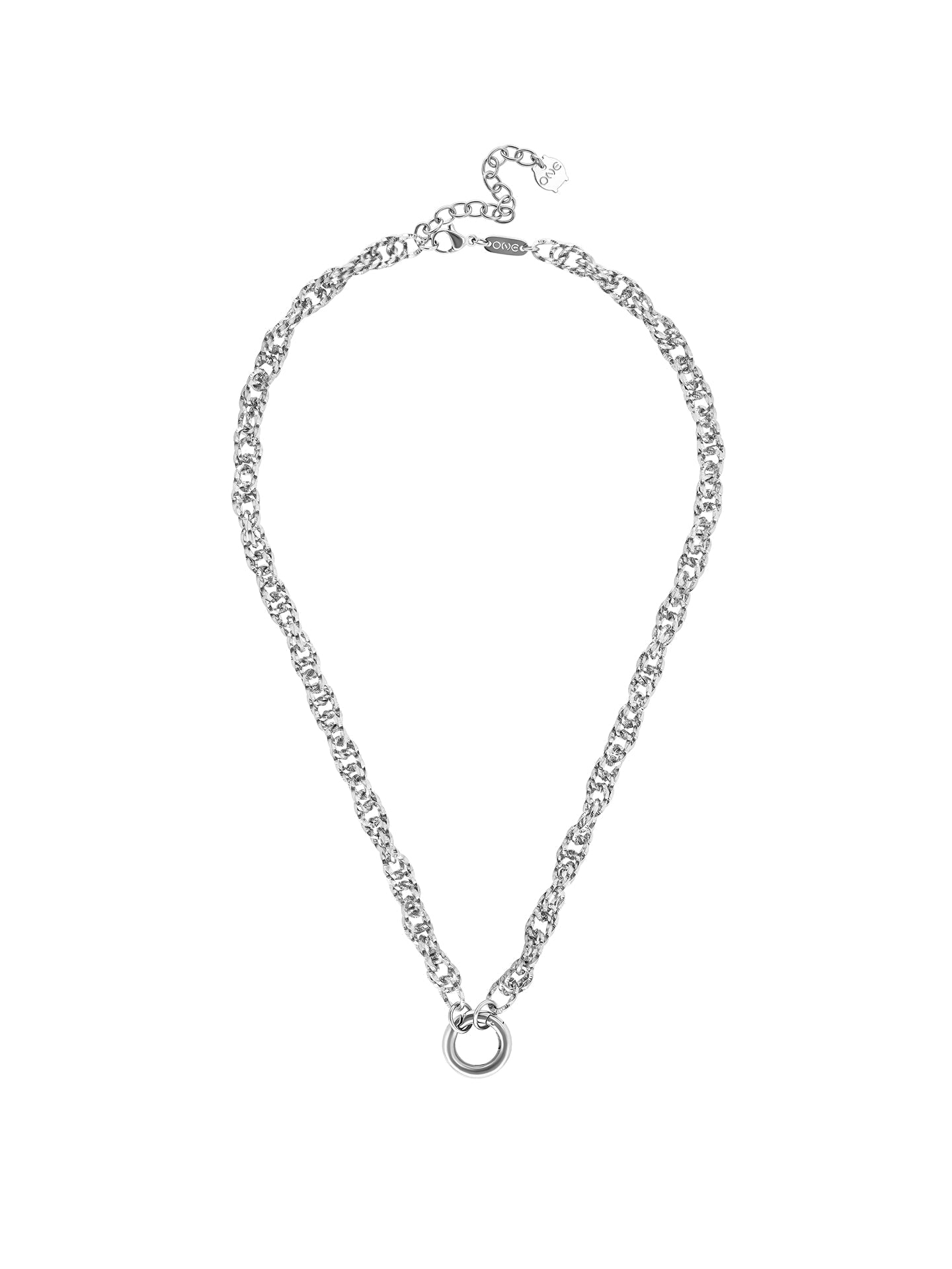 One Master Union Double Silver Necklace