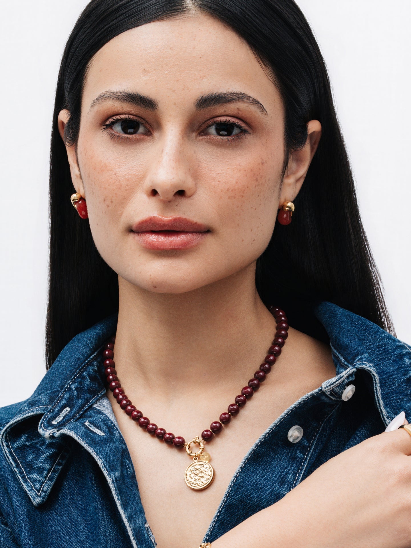 One Neckmess Carmela Red Flame Necklace