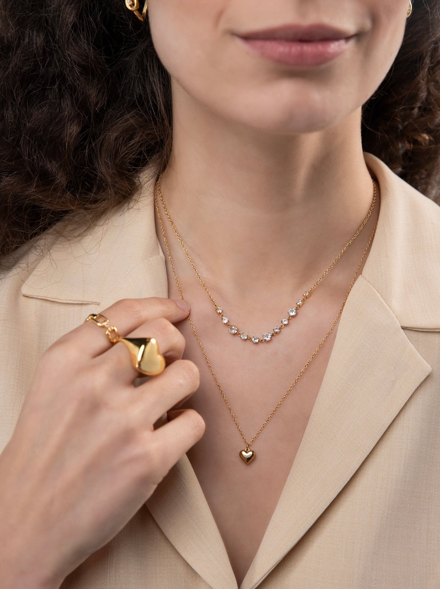 One Neckmess Heart Gold Necklace