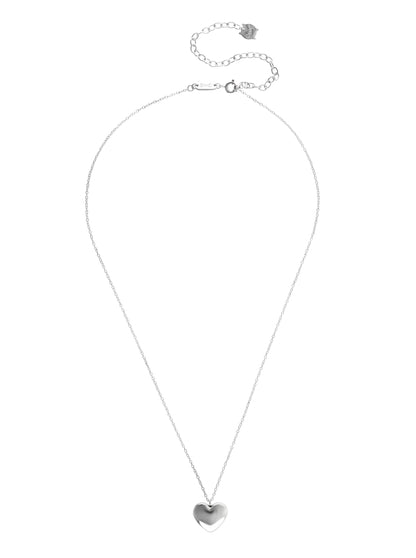 One Neckmess Heart Big Silver Necklace