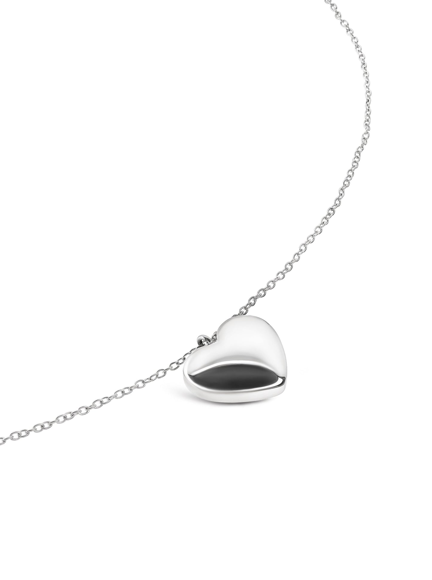 One Neckmess Heart Big Silver Necklace