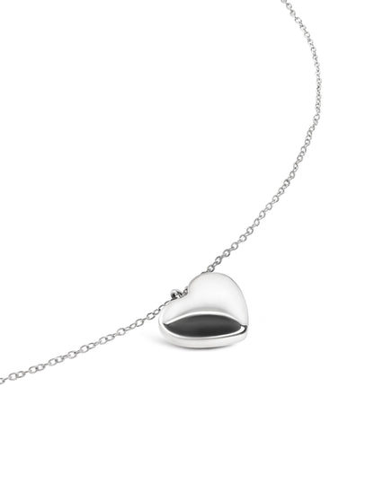 One Neckmess Heart Big Silver Necklace