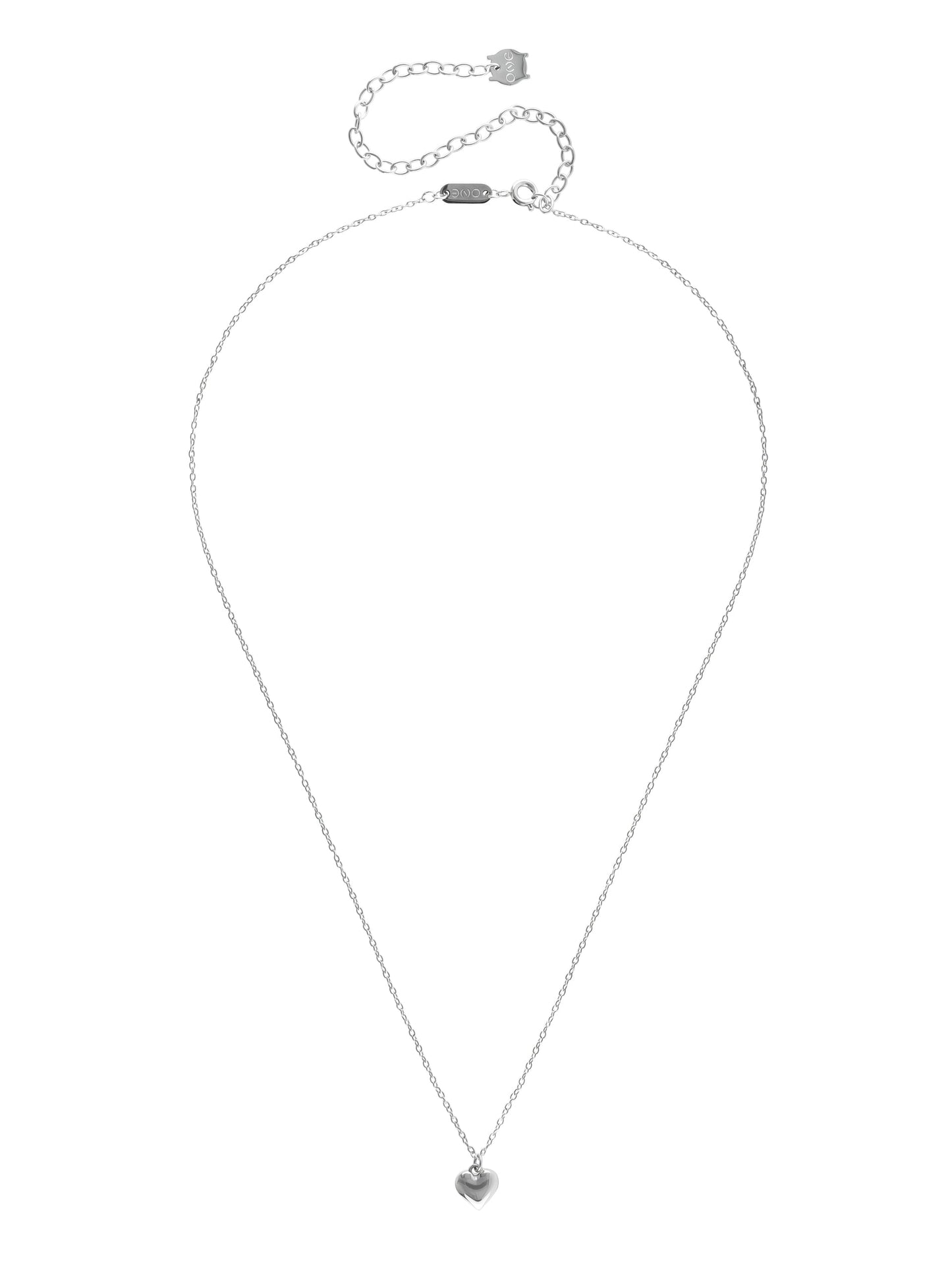 One Neckmess Heart Silver Necklace