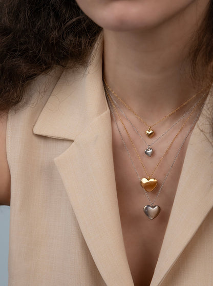 One Neckmess Heart Silver Necklace