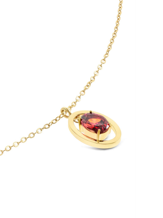 One Birthstone Necklace January - Protection