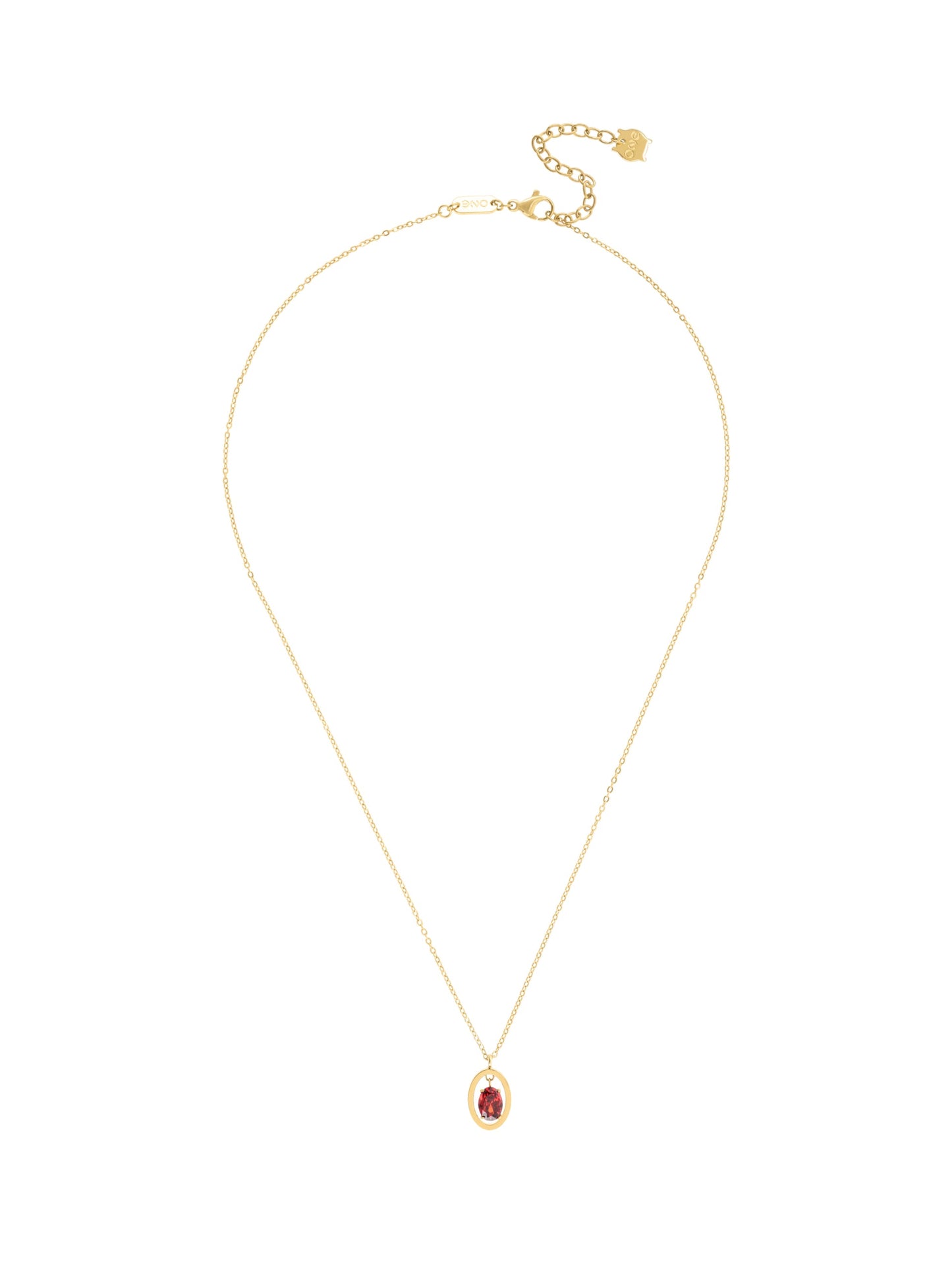 One Birthstone Necklace January - Protection