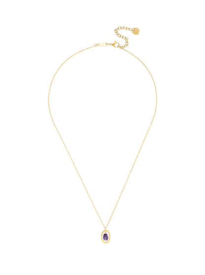 One Birthstone Necklace February - Wisdom