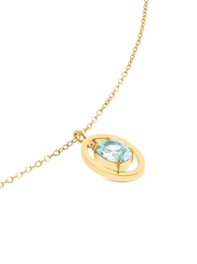 One Birthstone Necklace March - Serenity