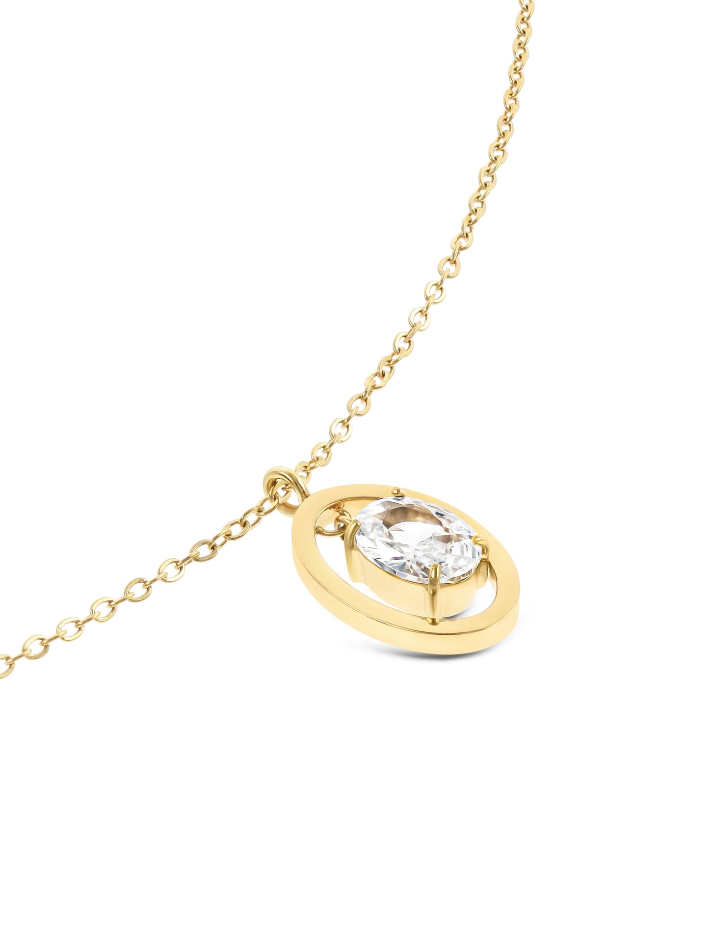 One Birthstone Necklace April - Courage