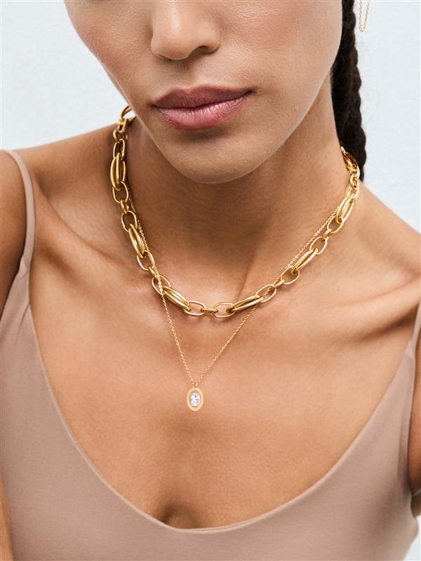 One Birthstone Necklace April - Courage