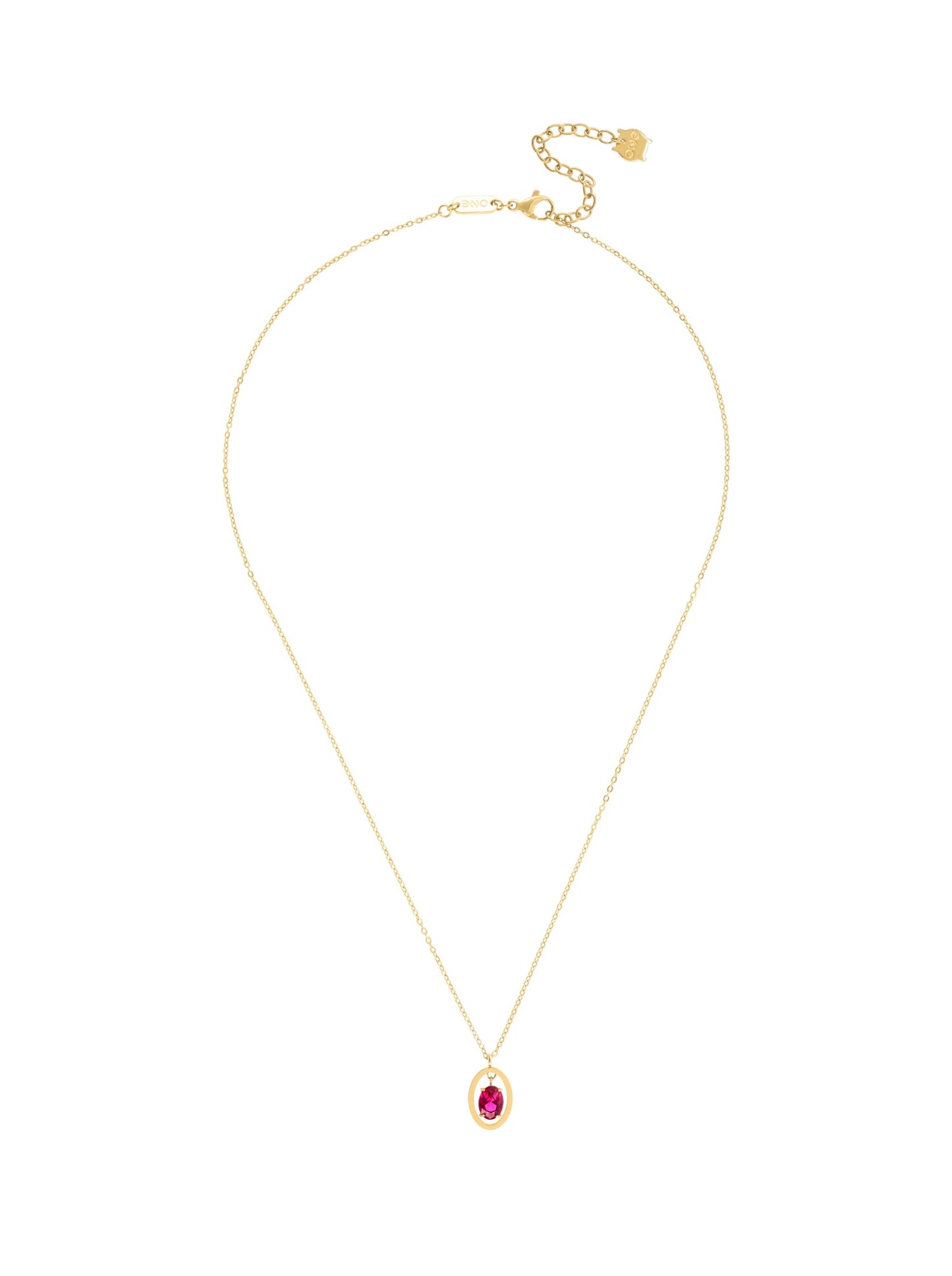 One Birthstone Necklace July - Passion