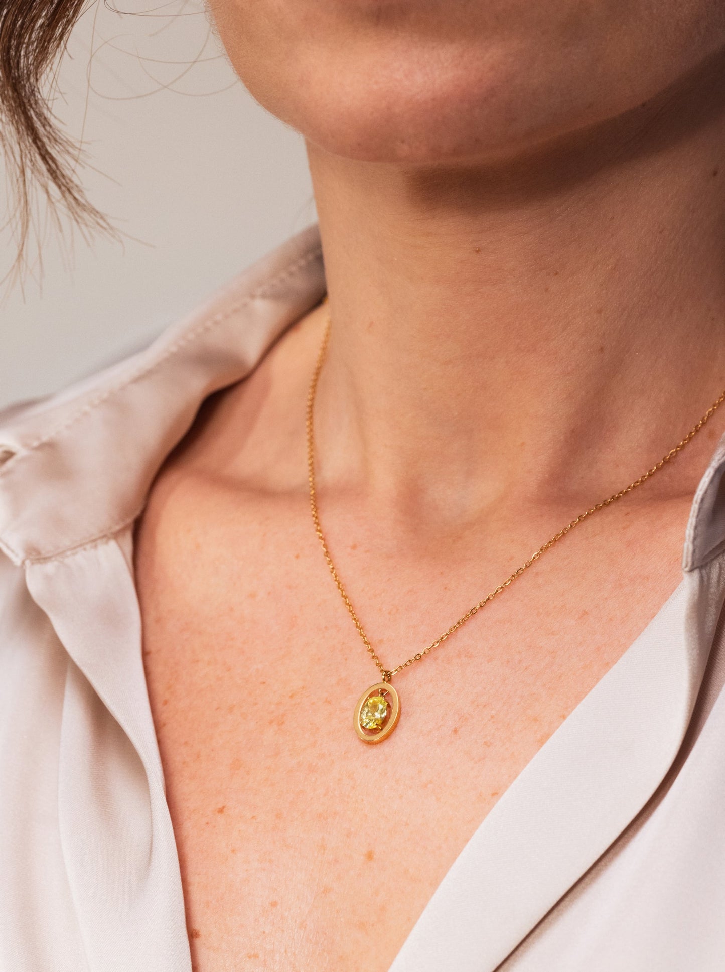 One Birthstone Necklace August - Strength