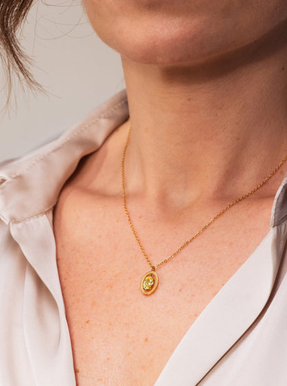 One Birthstone Necklace August - Strength