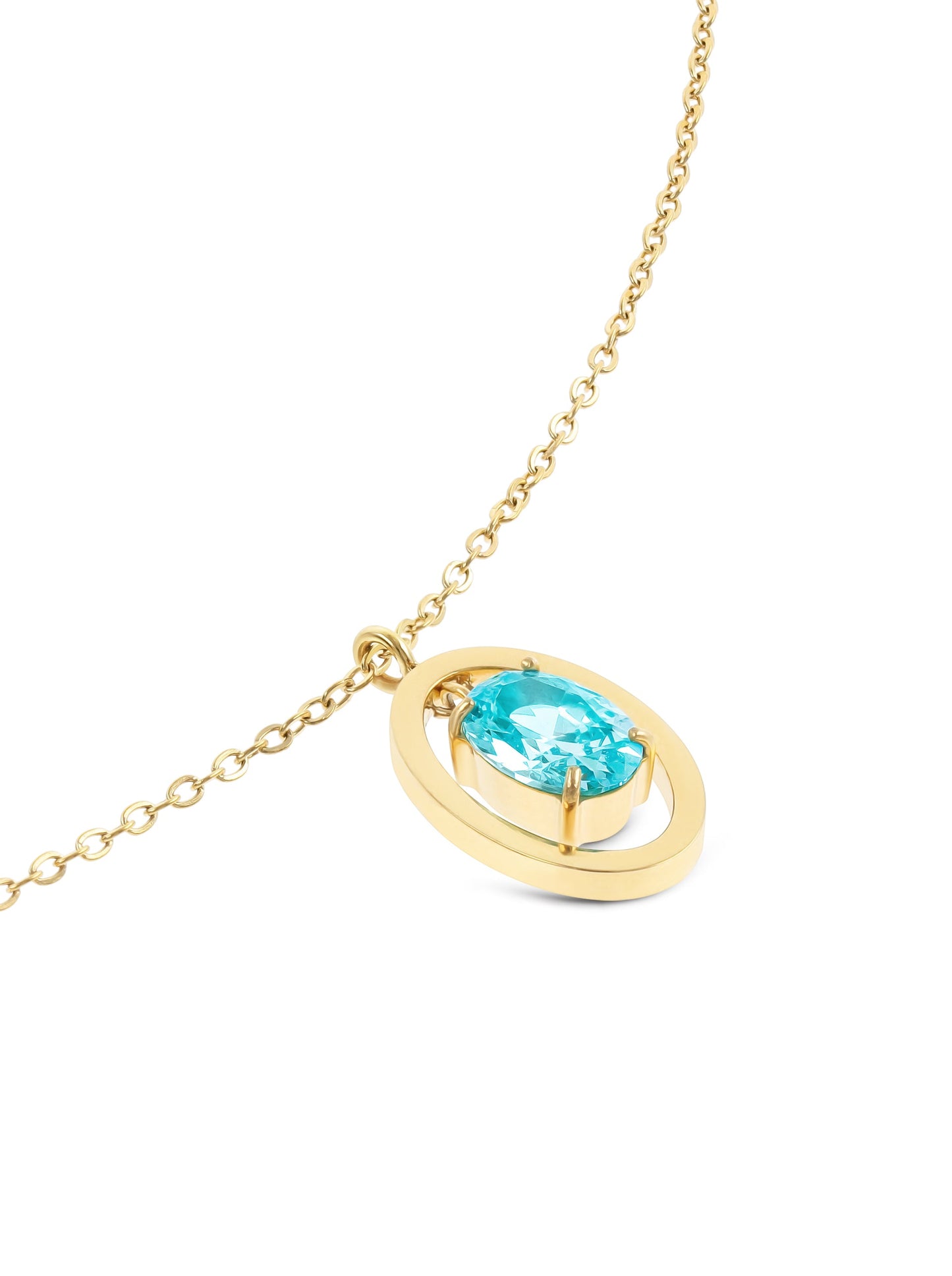 One Birthstone Necklace December - Happiness