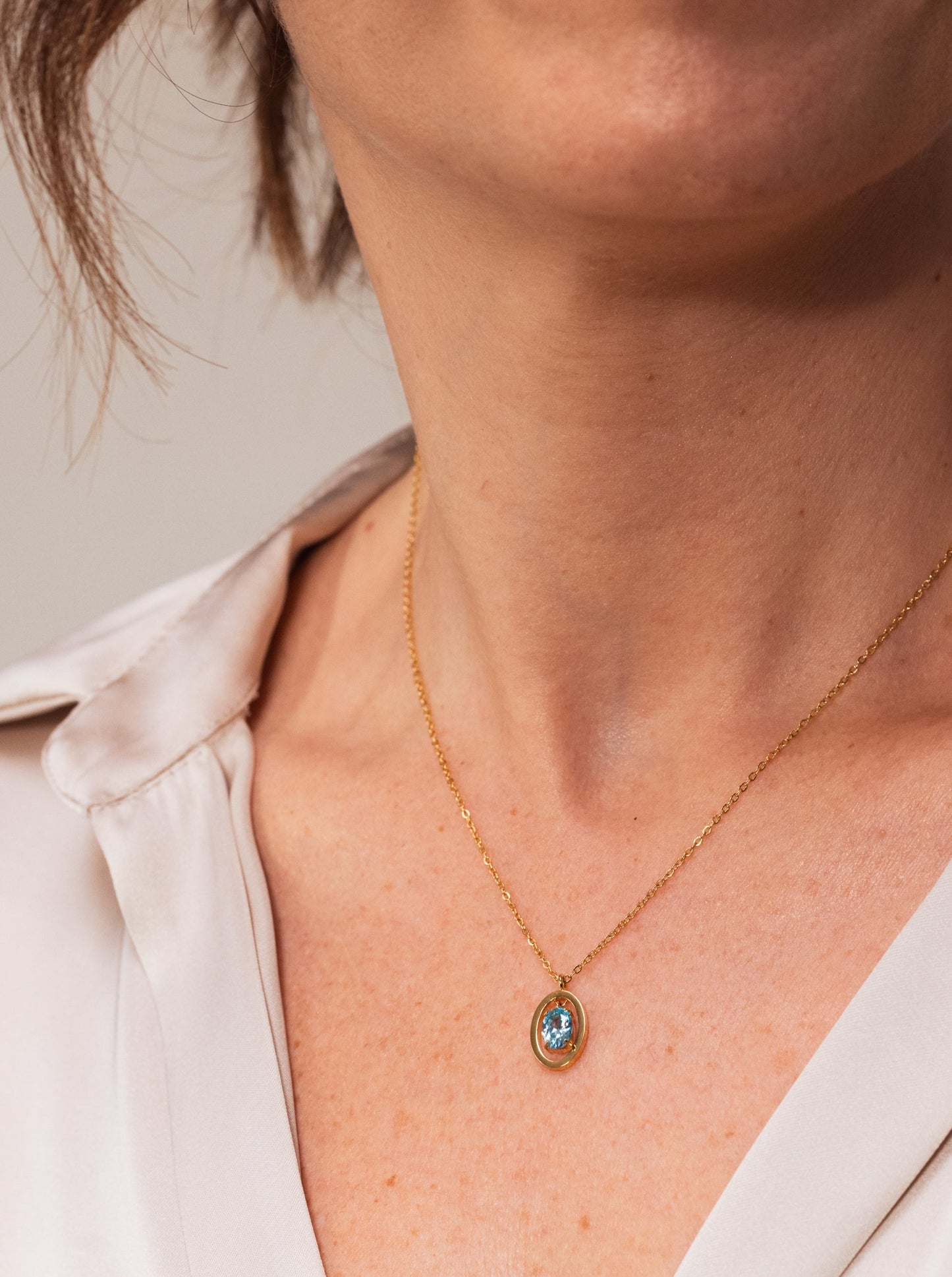 One Birthstone Necklace December - Happiness