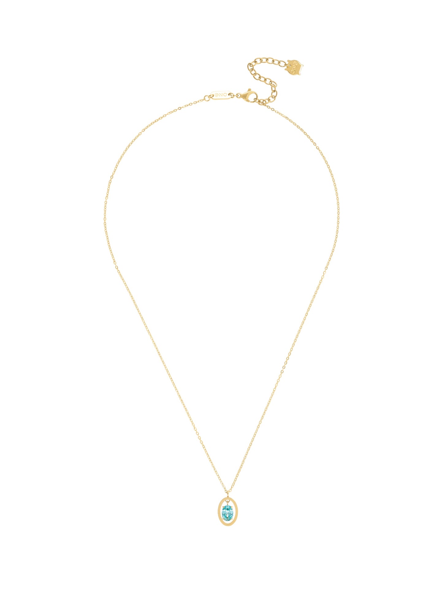 One Birthstone Necklace December - Happiness