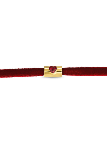 One Necklace Neckmess Velvet Love Red