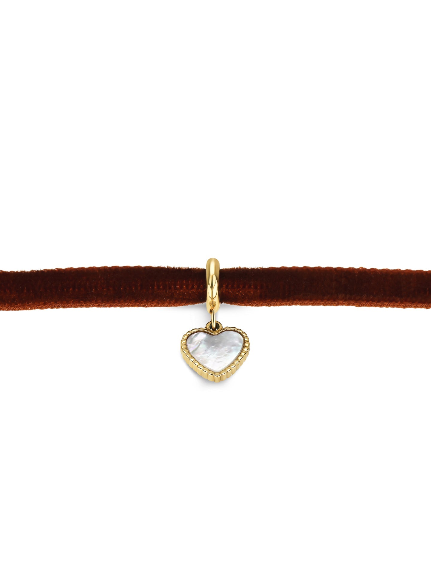 One Necklace Neckmess Velvet Love Brown