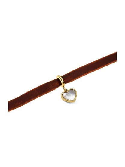 One Necklace Neckmess Velvet Love Brown