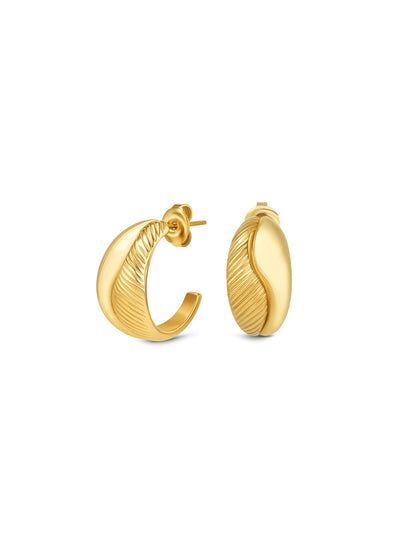 One Plissé Hoop Earrings