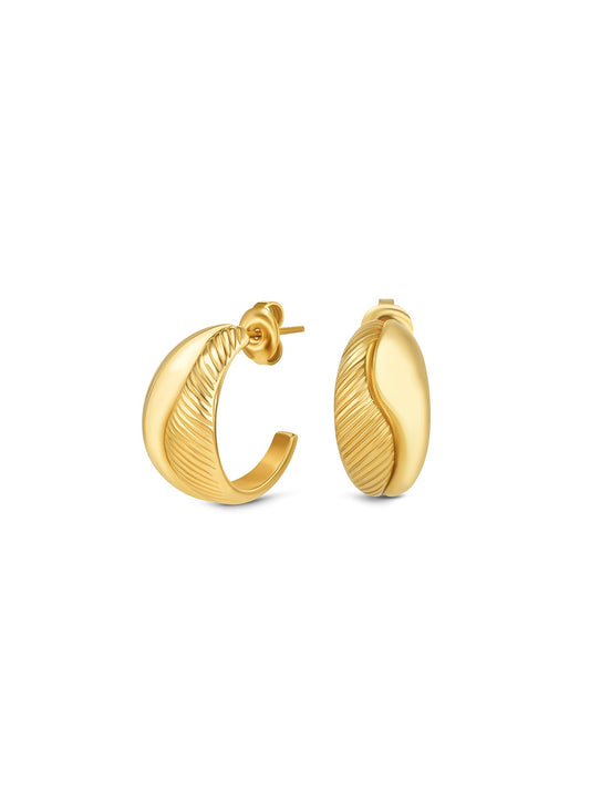 One Plissé Hoop Earrings