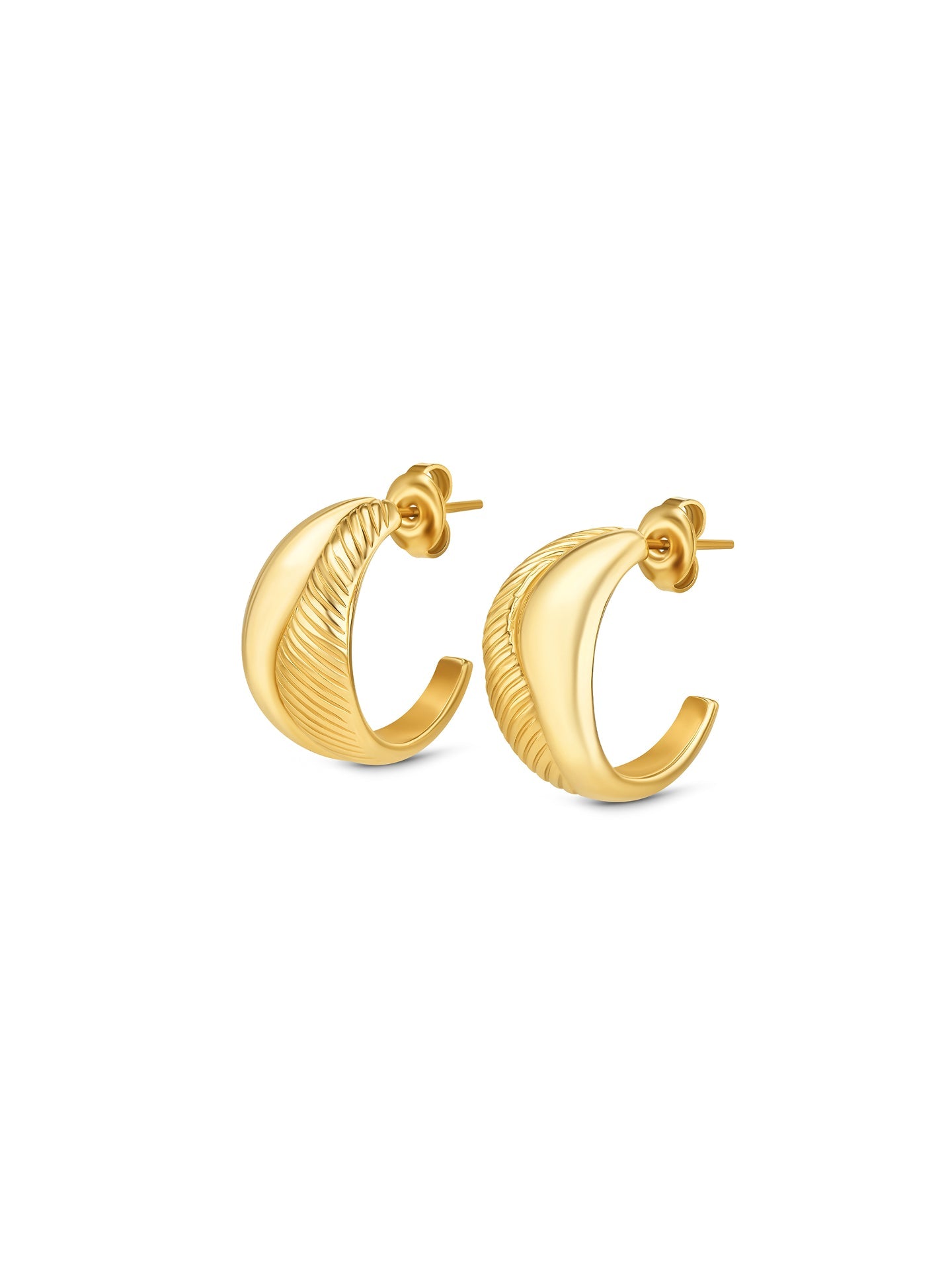 One Plissé Hoop Earrings