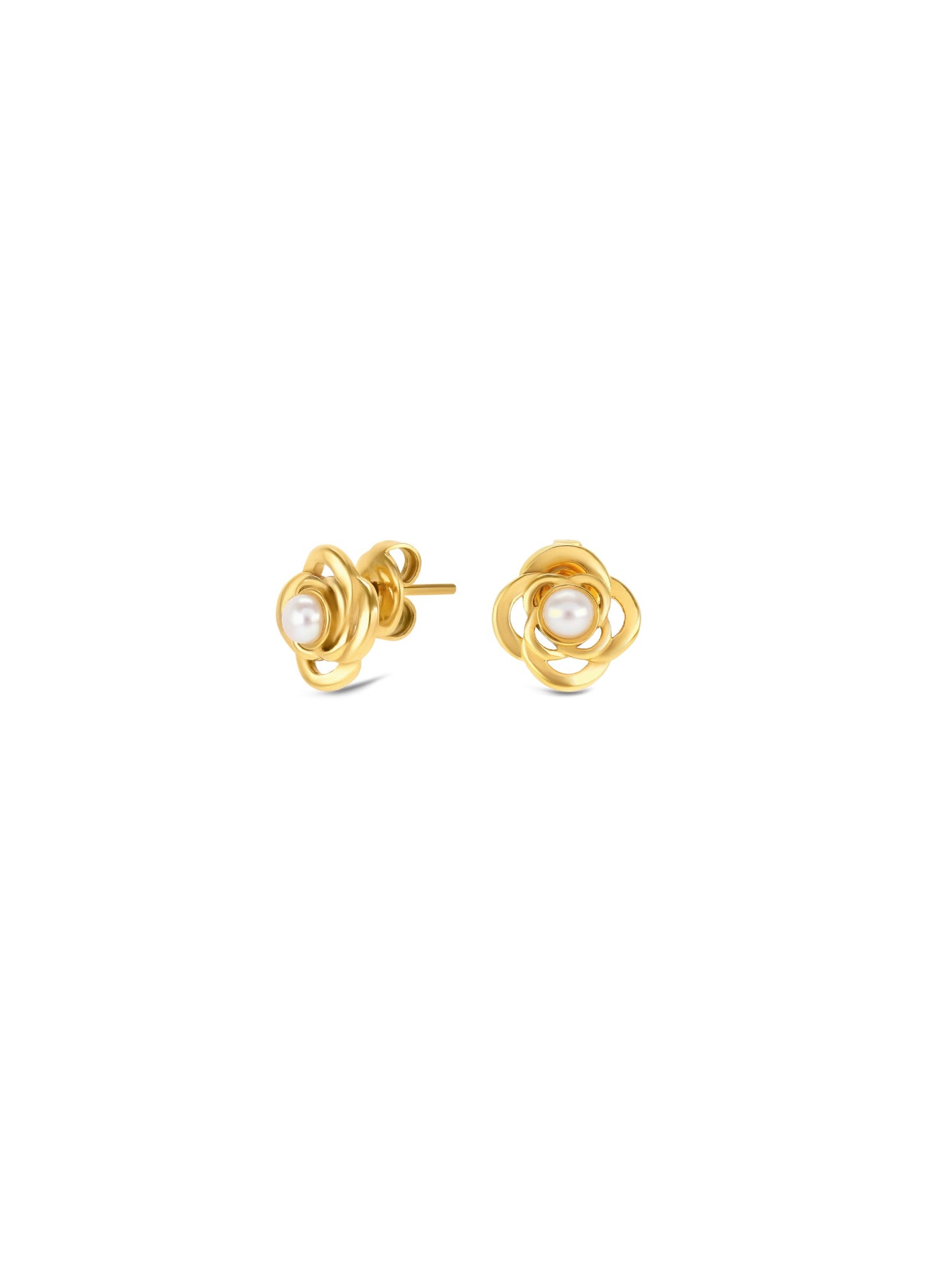 One Rose Pearl Earrings
