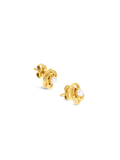 One Rose Pearl Earrings