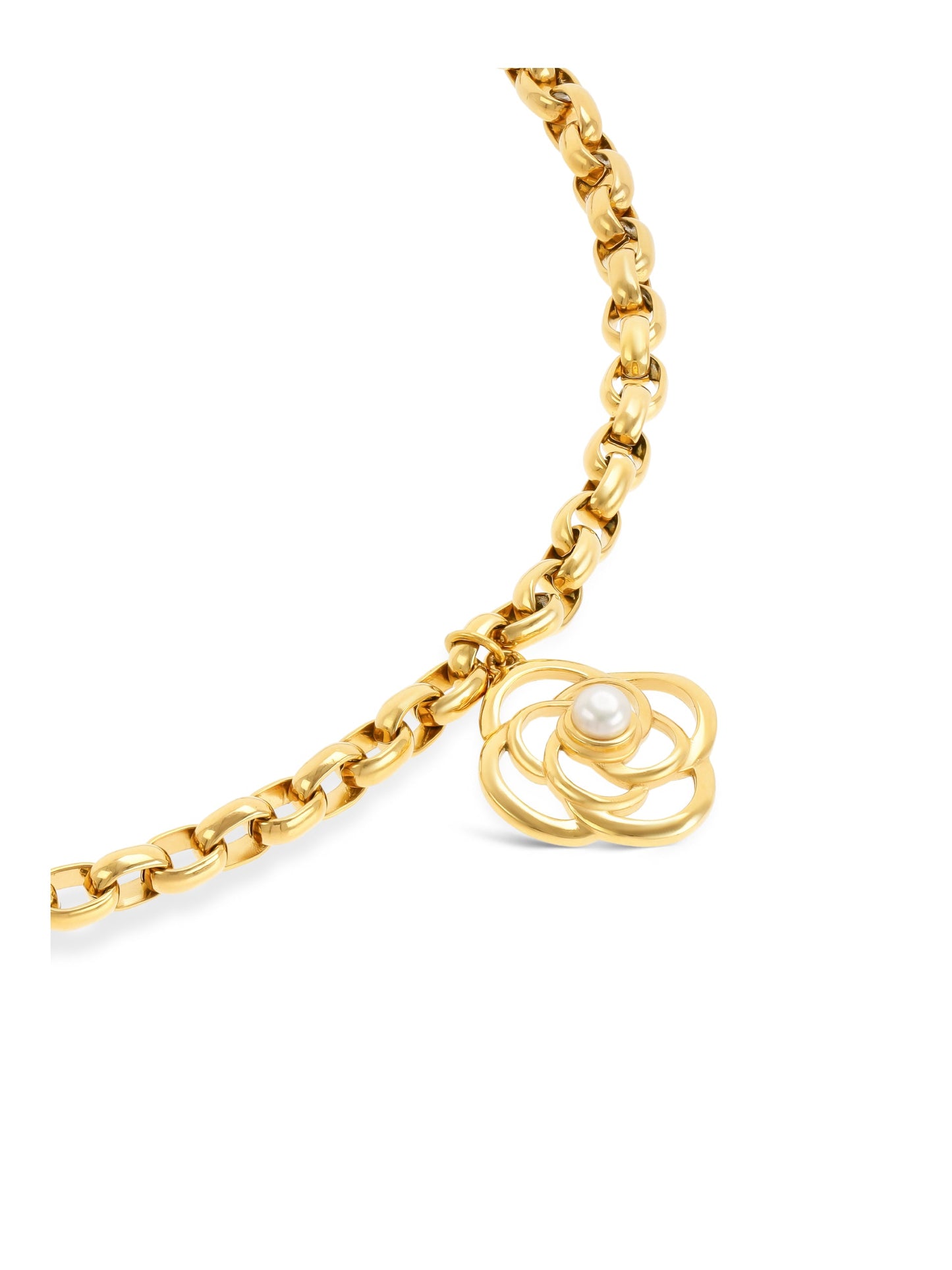 One Rose Pearl Necklace