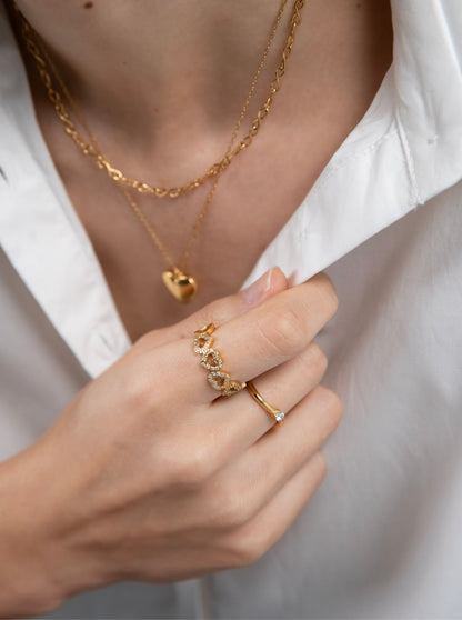 One Reflexions Heart Ring
