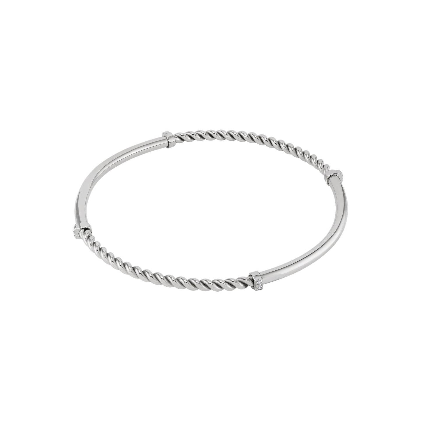 One Silvery Circle Cuff