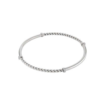 One Silvery Circle Cuff