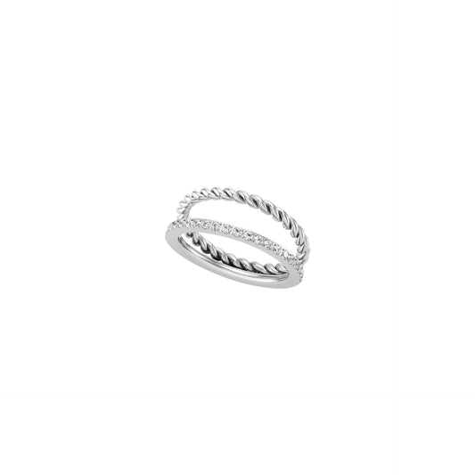 One Silvery Circle Ring