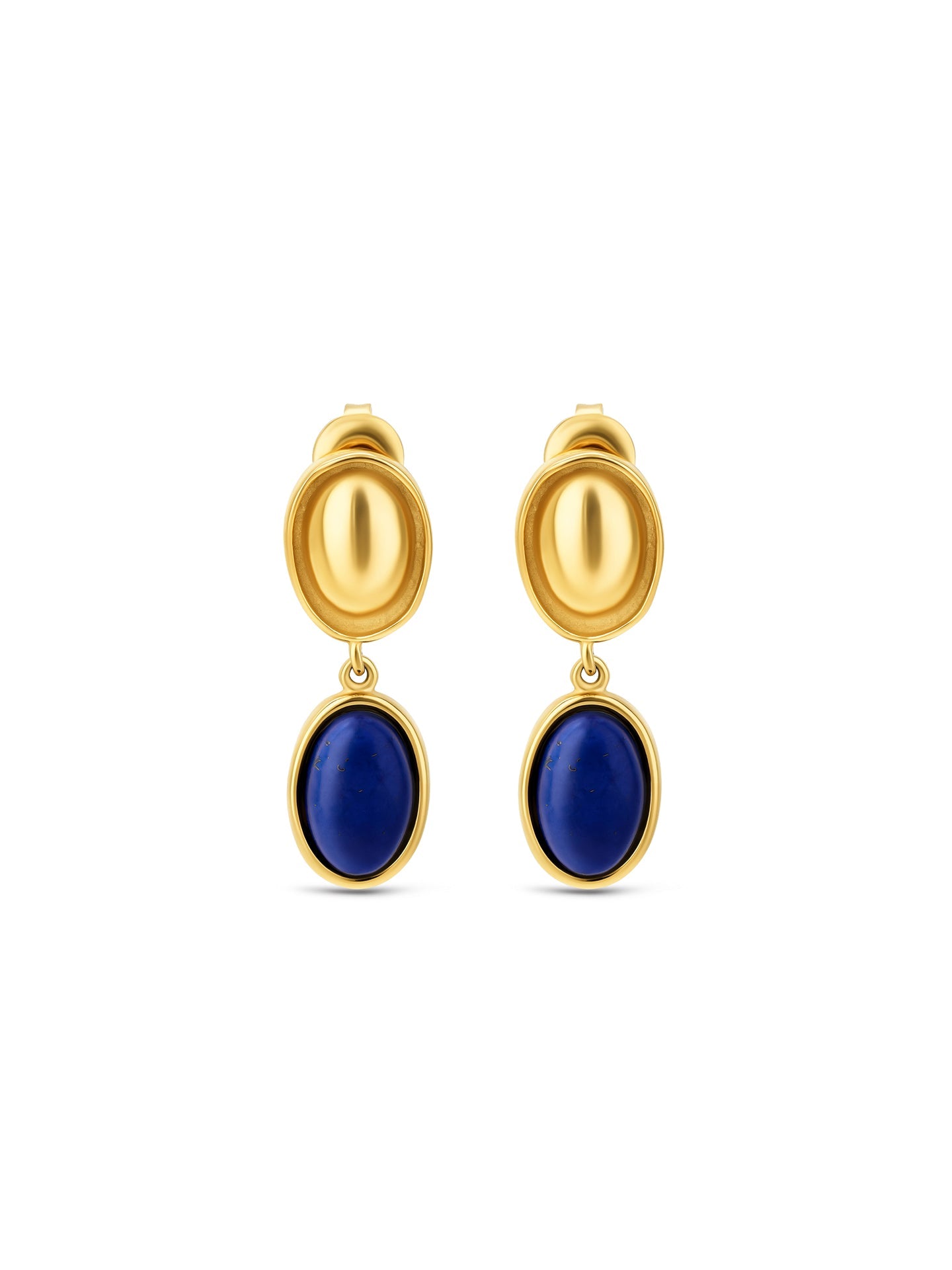 One Element Long Blue Earrings