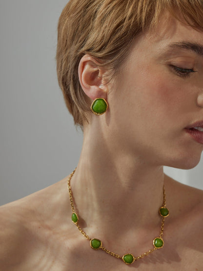 One Element Green Earrings