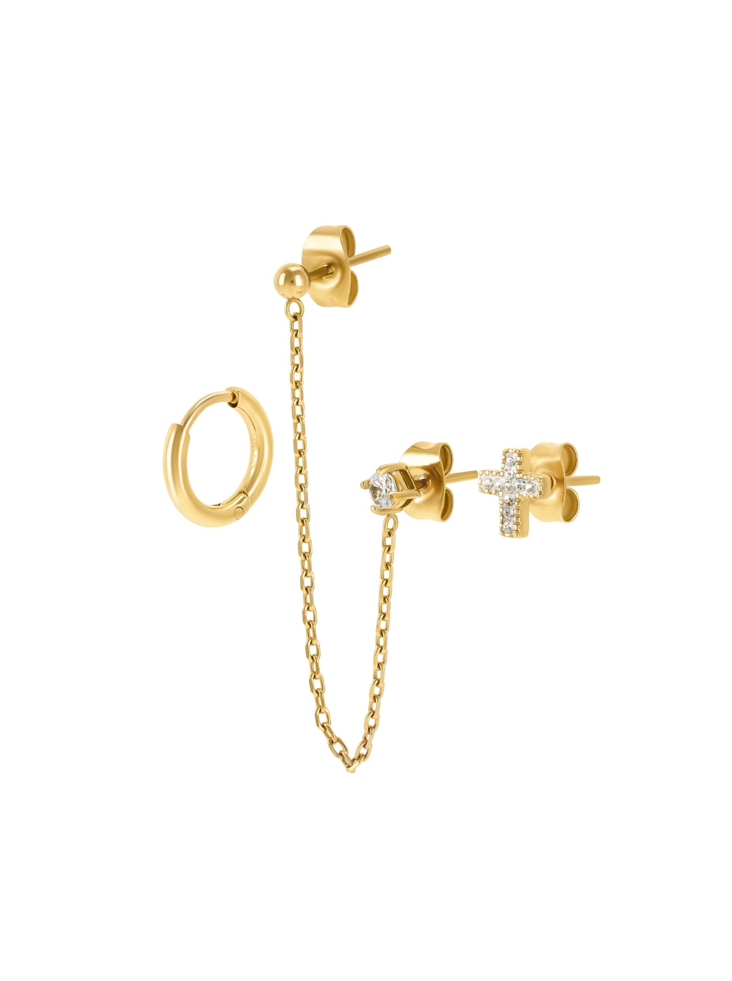 One Crossed Earring Set