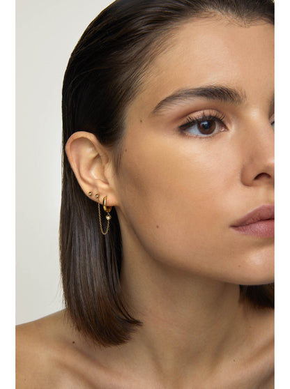 One Golden Four Earring Set