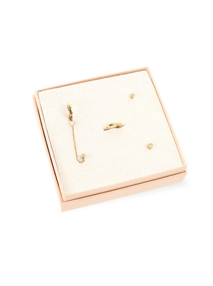 One Golden Four Earring Set