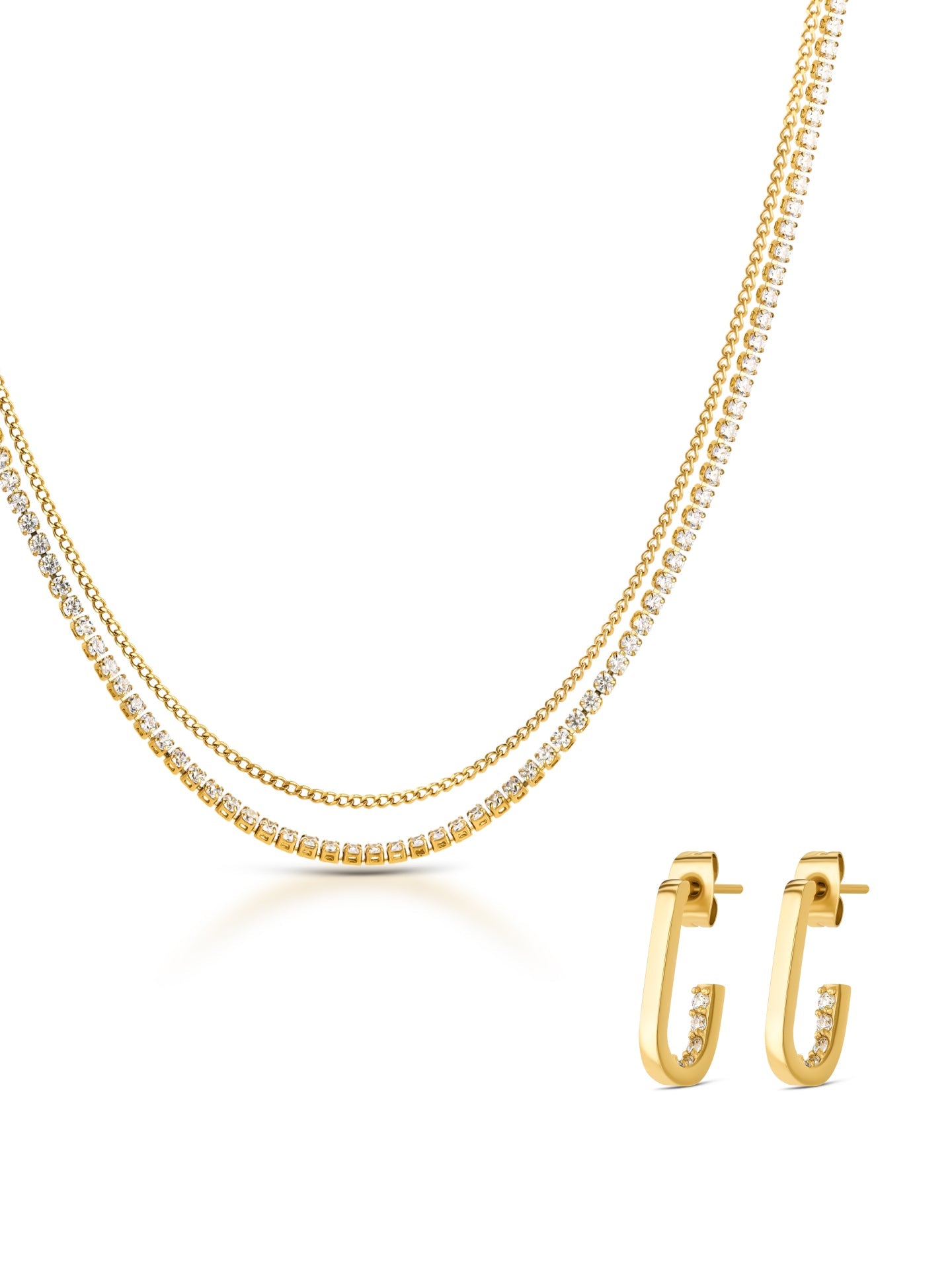 Set Necklaces & Earrings One Golden Treasures