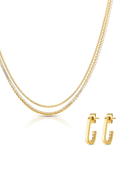 Set Necklaces & Earrings One Golden Treasures