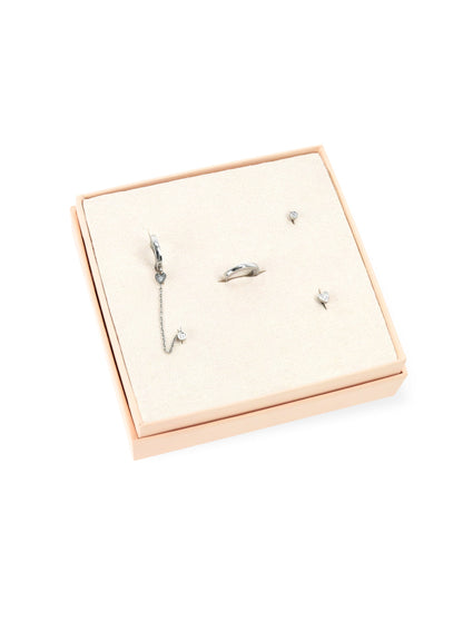 One Silvery Four Earring Set