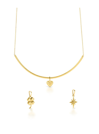 One Trinity Gold Necklace & Charms Set