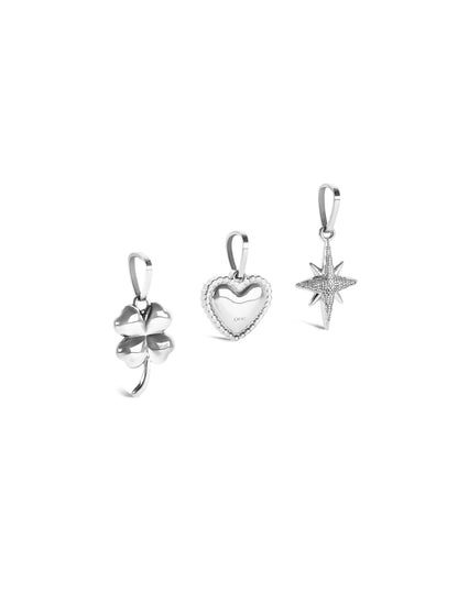 One Trinity Silver Necklace & Charms Set