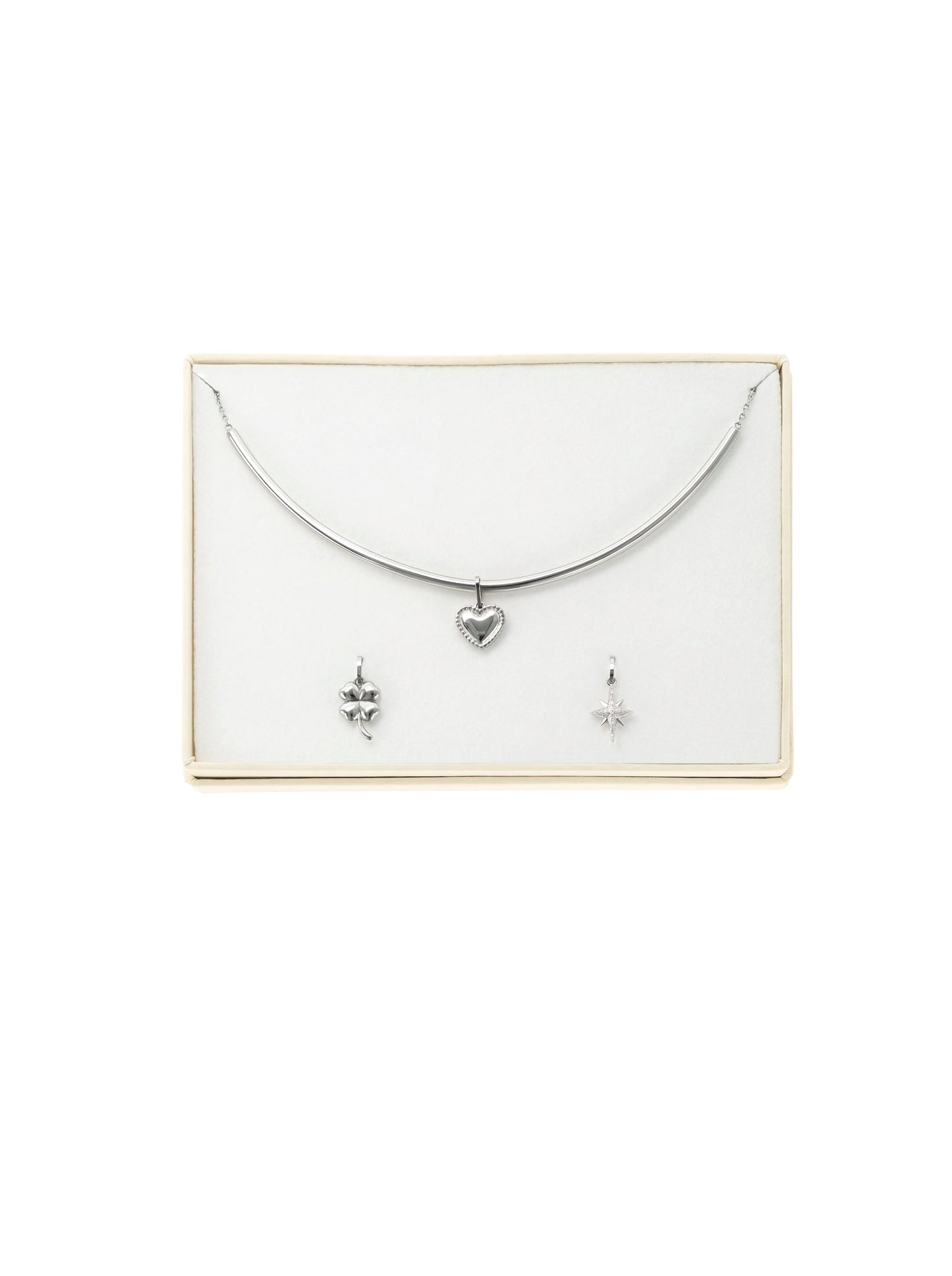 One Trinity Silver Necklace & Charms Set