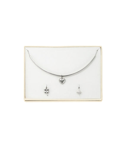 One Trinity Silver Necklace & Charms Set